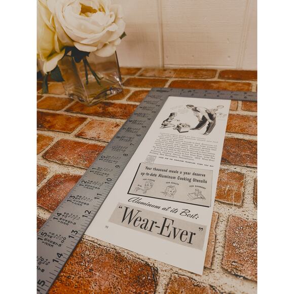 1940 Wear-Ever Aluminum Dad Daughter Playing‎ Kitchen Mom Watching Vtg Print Ad - Picture 6 of 9